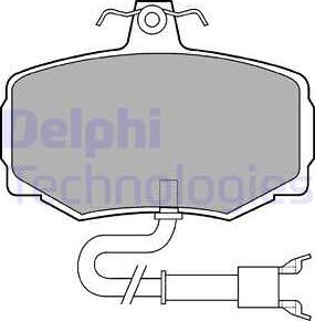 Delphi LP600 - Brake Pad Set, disc brake autospares.lv