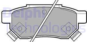 Delphi LP625 - Brake Pad Set, disc brake autospares.lv