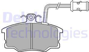 Delphi LP674 - Brake Pad Set, disc brake autospares.lv