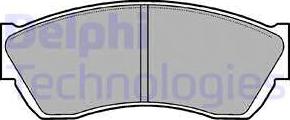 Delphi LP676 - Brake Pad Set, disc brake autospares.lv