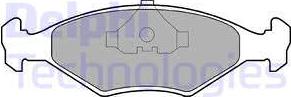 Delphi LP677 - Brake Pad Set, disc brake autospares.lv