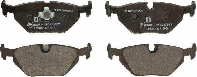 Delphi LP0907 - Brake Pad Set, disc brake autospares.lv