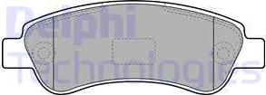 Delphi LP1994 - Brake Pad Set, disc brake autospares.lv