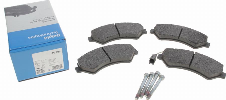 Delphi LP1993 - Brake Pad Set, disc brake autospares.lv