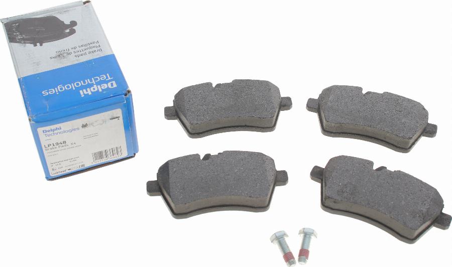 Delphi LP1948 - Brake Pad Set, disc brake autospares.lv