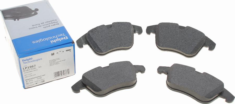 Delphi LP1967 - Brake Pad Set, disc brake autospares.lv