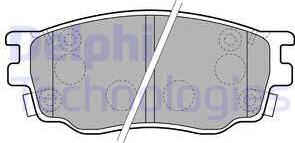 Delphi LP1916 - Brake Pad Set, disc brake autospares.lv