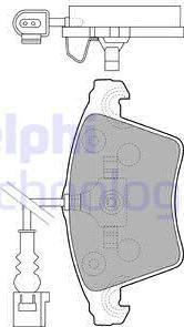 Delphi LP1913 - Brake Pad Set, disc brake autospares.lv