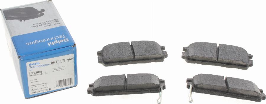 Delphi LP1988 - Brake Pad Set, disc brake autospares.lv