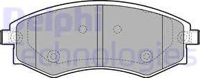 Delphi LP1928 - Brake Pad Set, disc brake autospares.lv