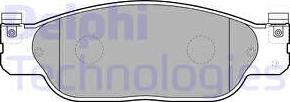 Delphi LP1468 - Brake Pad Set, disc brake autospares.lv