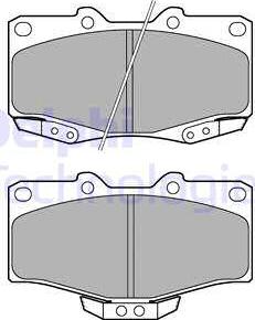 Delphi LP1405 - Brake Pad Set, disc brake autospares.lv