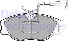 Delphi LP1400 - Brake Pad Set, disc brake autospares.lv