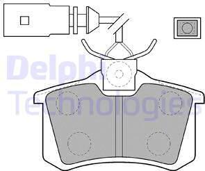 Delphi LP1556 - Brake Pad Set, disc brake autospares.lv