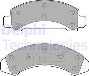 Delphi LP1666 - Brake Pad Set, disc brake autospares.lv