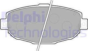 Delphi LP1661 - Brake Pad Set, disc brake autospares.lv