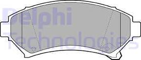 Delphi LP1609 - Brake Pad Set, disc brake autospares.lv