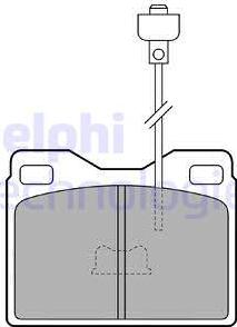 Delphi LP160 - Brake Pad Set, disc brake autospares.lv