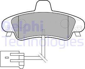 Delphi LP1683 - Brake Pad Set, disc brake autospares.lv