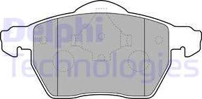 Delphi LP1687 - Brake Pad Set, disc brake autospares.lv