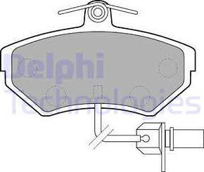 Delphi LP1631 - Brake Pad Set, disc brake autospares.lv