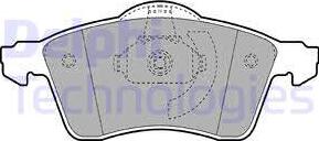 Delphi LP1092 - Brake Pad Set, disc brake autospares.lv