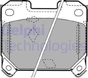 Delphi LP1062 - Brake Pad Set, disc brake autospares.lv