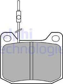 Delphi LP106 - Brake Pad Set, disc brake autospares.lv