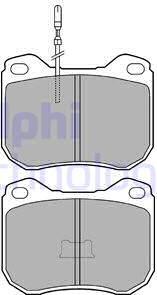 Delphi LP108 - Brake Pad Set, disc brake autospares.lv