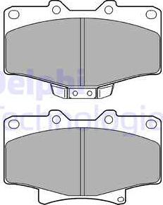 Delphi LP1070 - Brake Pad Set, disc brake autospares.lv