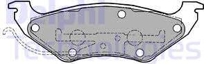 Delphi LP1156 - Brake Pad Set, disc brake autospares.lv
