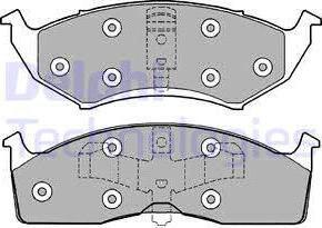 Delphi LP1166 - Brake Pad Set, disc brake autospares.lv