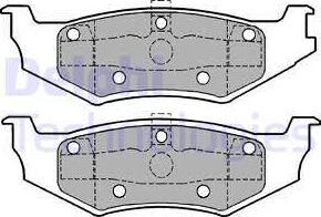 Delphi LP1162 - Brake Pad Set, disc brake autospares.lv