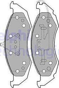 Delphi LP1181 - Brake Pad Set, disc brake autospares.lv