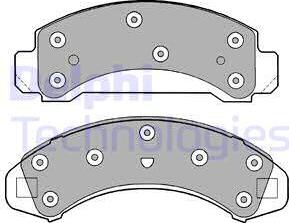 Delphi LP1176 - Brake Pad Set, disc brake autospares.lv