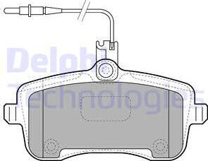 Delphi LP1890-18B1 - Brake Pad Set, disc brake autospares.lv