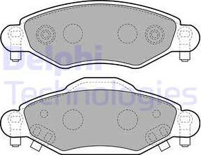 Delphi LP1840 - Brake Pad Set, disc brake autospares.lv