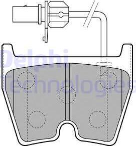 Delphi LP1856 - Brake Pad Set, disc brake autospares.lv