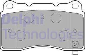 Delphi LP1858 - Brake Pad Set, disc brake autospares.lv