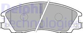 Delphi LP1853 - Brake Pad Set, disc brake autospares.lv