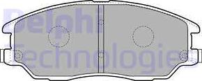 Delphi LP1857 - Brake Pad Set, disc brake autospares.lv