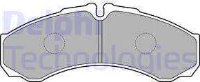 Delphi LP1802 - Brake Pad Set, disc brake autospares.lv