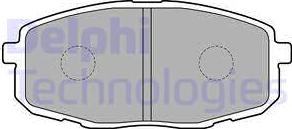 Delphi LP1819 - Brake Pad Set, disc brake autospares.lv