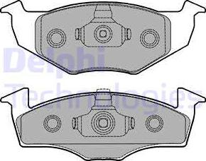 Delphi LP1249 - Brake Pad Set, disc brake autospares.lv