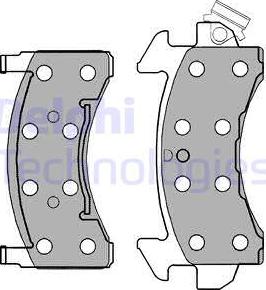 Delphi LP1258 - Brake Pad Set, disc brake autospares.lv