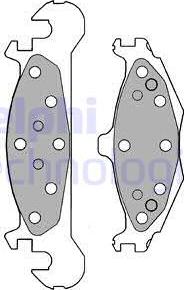 Delphi LP1262 - Brake Pad Set, disc brake autospares.lv