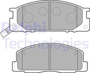 Delphi LP1758 - Brake Pad Set, disc brake autospares.lv