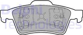 Delphi LP1701 - Brake Pad Set, disc brake autospares.lv