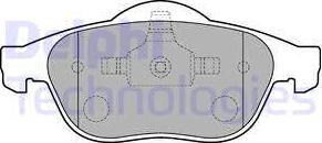 Delphi LP1708 - Brake Pad Set, disc brake autospares.lv