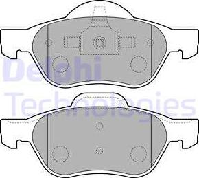 Delphi LP1714 - Brake Pad Set, disc brake autospares.lv